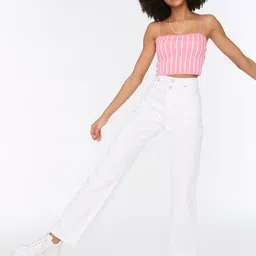 Trendyol Women White Pure Cotton Jeans-picture-35