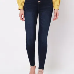 Vero Moda Women Blue Skinny Fit High-Rise Light Fade Stretchable Jeans-image-74