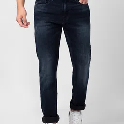 SPYKAR Men Slim Fit Low-Rise Light Fade Stretchable Cotton Jeans-picture-34