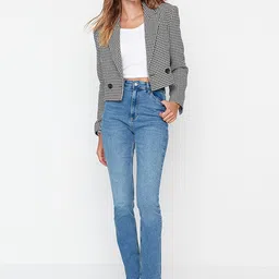 Trendyol Women Blue High-Rise Light Fade Jeans-image-55