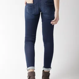 Xpose Women Navy Blue Comfort Slim Fit Stretchable Jeans-image-49