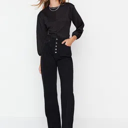 Trendyol Women Black Pure Cotton Jeans-image-98