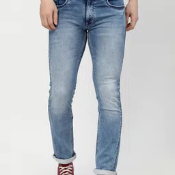 TNG Men Blue Slim Fit Heavy Fade Stretchable Jeans-picture-12