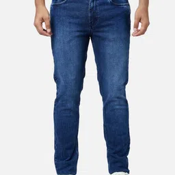 YU by Pantaloons Men Blue Slim Fit Light Fade Jeans-picture-29