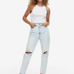 H&M Women Mom Loose Fit Ultra High Ankle Jeans-picture-21