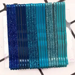 OOMPH Women Blue & Turquoise Blue Embellished Bobby Pins-picture-19