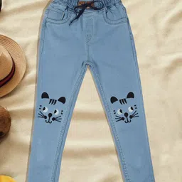 A-Okay Girls High-Rise Acid Wash Clean Look Jeans image 1