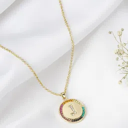 JOKER & WITCH Gold-Toned Pink Necklace image 1