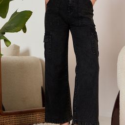 Berrylush Black Women Straight Fit High-Rise Clean Look Stretchable Jeans-picture-41