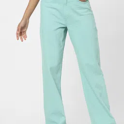 ONLY Women Sea Green Straight Fit High-Rise Jeans-picture-11