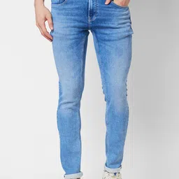 SPYKAR Men Skinny Fit Low-Rise Cotton Heavy Fade Jeans image 1