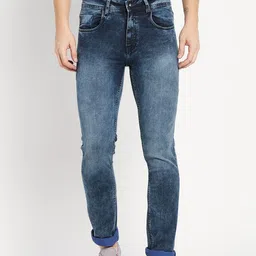 Octave Men Blue Heavy Fade Stretchable Cotton Jeans image 1