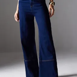 Miss Chase Women Wide Leg High-Rise Light Fade Stretchable Jeans-image-64