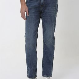 Mufti Men Straight Fit Low Distress Heavy Fade Stretchable Jeans-picture-10