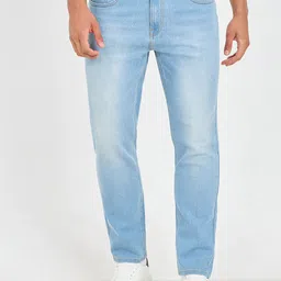 Styli Men Cotton Stretch Light Wash Slim Fit Nep Jeans image 1