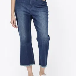 RAREISM Women Comfort Clean Look Light Fade Stretchable Cropped Jeans-image-54