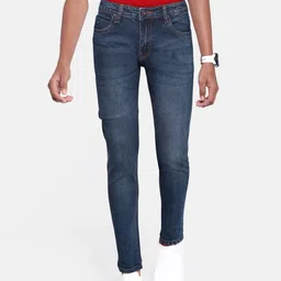 UTH by Roadster Boys Blue Slim Fit Light Fade Stretchable Jeans-image-11