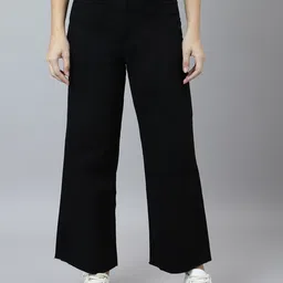 BAESD Women High-Rise Clean Look Stretchable Wide Leg Jeans-image-89