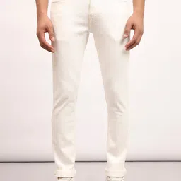 Lee Men White Bruce Skinny Fit Clean Look Stretchable Jeans image 2
