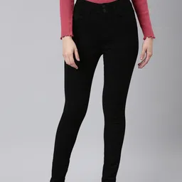 SHOWOFF Women Jean Skinny Fit High-Rise Dark Shade Clean Look Stretchable Jeans-image-27