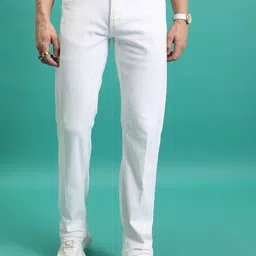 HIGHLANDER Men Straight Fit Mid-Rise Cotton Stretchable Jeans-image-9
