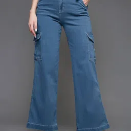 Miss Chase Women Wide Leg High-Rise Stretchable Jeans-picture-33