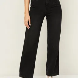 Xpose Women Comfort Wide Leg Fit High-Rise Jeans-image-71