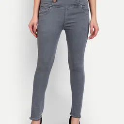 AngelFab Women Jean Skinny Fit High-Rise Light Fade Stretchable Cotton Jeans-image-74