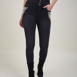 KASSUALLY Women Embellished Slim Fit High-Rise Stretchable Jeans-picture-20
