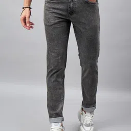 STUDIO NEXX Men Mid-Rise Clean Look Tapered Fit Light Fade Stretchable Jeans-picture-30