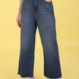 Flying Machine Women Blue Straight Fit High-Rise Low Distress Light Fade Stretchable Jeans-picture-11
