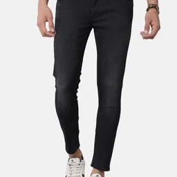 Voi Jeans Men Black Skinny Fit Mid Rise Dark Shade Jeans-picture-28