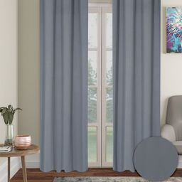 Cortina Grey 2 Pieces Black Out Door Curtains-picture-13