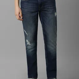 Louis Philippe Jeans Men Slim Fit Low Distress Heavy Fade Jeans-picture-10