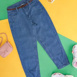 Pantaloons Junior Girls Clean Look Cotton Jeans-picture-58