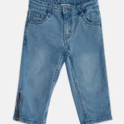 Pantaloons Junior Girls Blue Mid-Rise Light Fade Jeans-picture-40