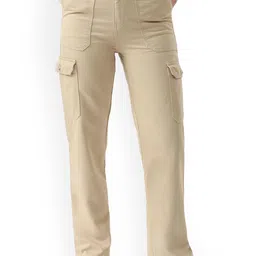 Kraus Jeans Women Pure Cotton Wide Leg High-Rise Light Fade Jeans-image-17