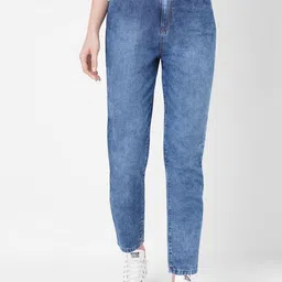 Kraus Jeans Women Mom Fit High-Rise Light Fade Clean Look Cotton Jeans-picture-26