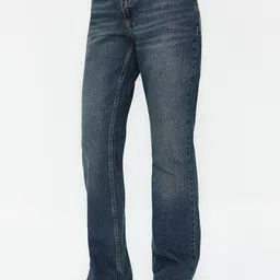 Trendyol Women Clean Look Light Fade Pure Cotton Jeans-image-56