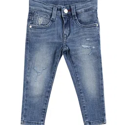 U.S. Polo Assn. Kids Boys Slim Fit Low Distress Light Fade Stretchable Jeans-picture-14