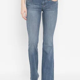 I Love She Women Blue Bootcut Light Fade Jeans-picture-31
