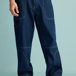 FREAKINS Men Mid-Rise Straight Fit Clean Look Cargo Jeans-picture-11