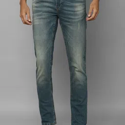 Allen Solly Men Mid-Rise Slim Fit Mildly Distressed Heavy Fade Stretchable Jeans image 1