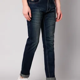 Cantabil Men Blue Regular Fit Light Fade Jeans image 3