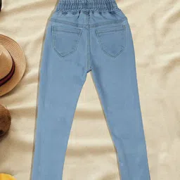 A-Okay Girls High-Rise Acid Wash Clean Look Jeans image 2