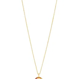 JOKER & WITCH Gold-Plated & Pink Alphabet C Enamelled Necklace image 2