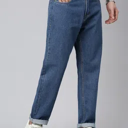 CINOCCI Men Relaxed Fit Clean Look Jeans image 5
