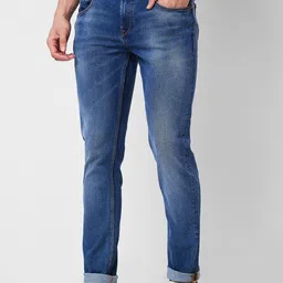 SPYKAR Men Skinny Fit Low-Rise Heavy Fade Cotton Stretchable Jeans image 2