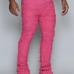 WAIMEA Men Classic Bootcut Highly Distressed Stretchable Jeans image 4