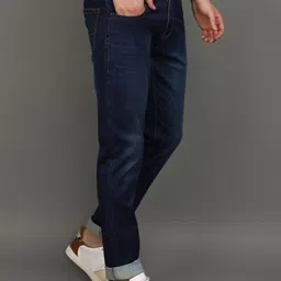 V-Mart Men Slim Fit Mid-Rise Knitted Light Fade Cotton Jeans image 2